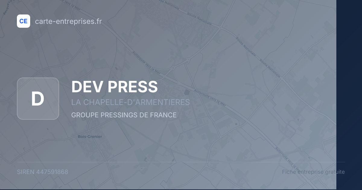 DEV PRESS — 447591868 — fiche entreprise