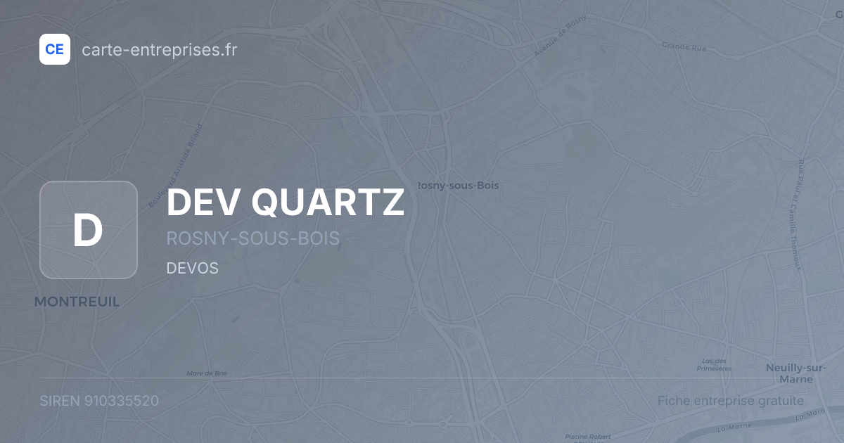DEV QUARTZ — 910335520 — fiche entreprise
