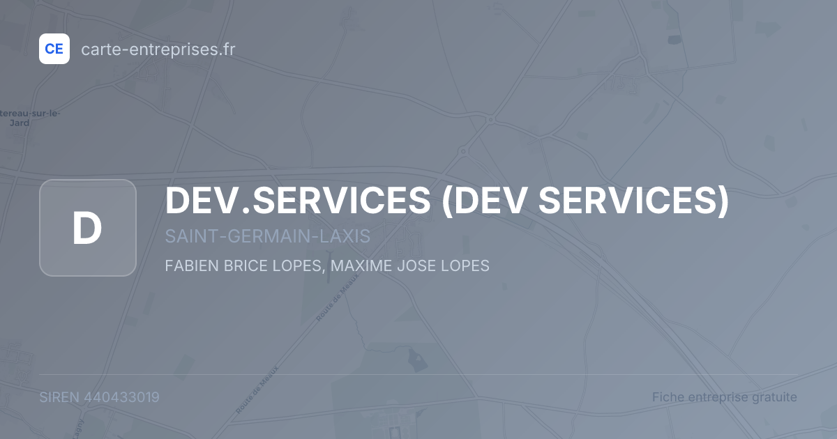 DEV.SERVICES (DEV SERVICES) — 440433019 — fiche entreprise
