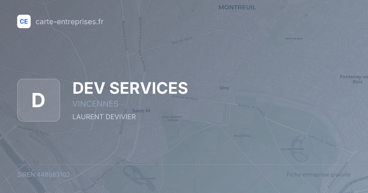 DEV SERVICES — 448683102 — fiche entreprise