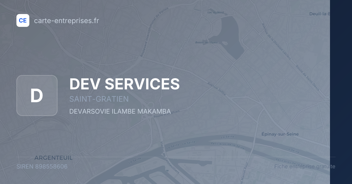 DEV SERVICES — 898558606 — fiche entreprise