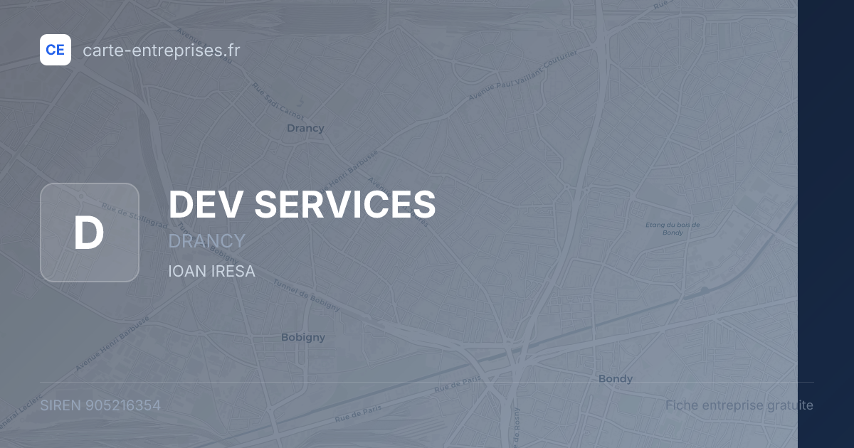 DEV SERVICES — 905216354 — fiche entreprise