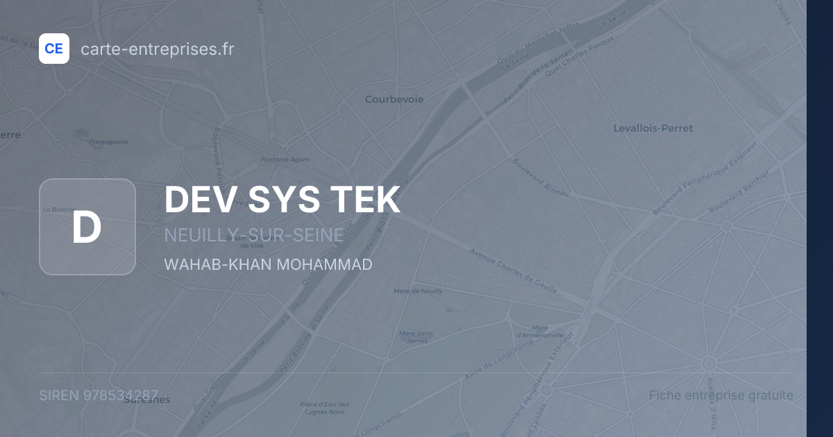 DEV SYS TEK — 978534287 — fiche entreprise
