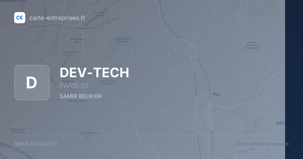 DEV-TECH — 830582391 — fiche entreprise