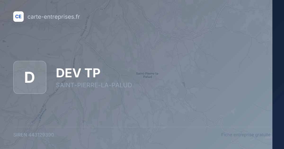 DEV TP — 443129390 — fiche entreprise