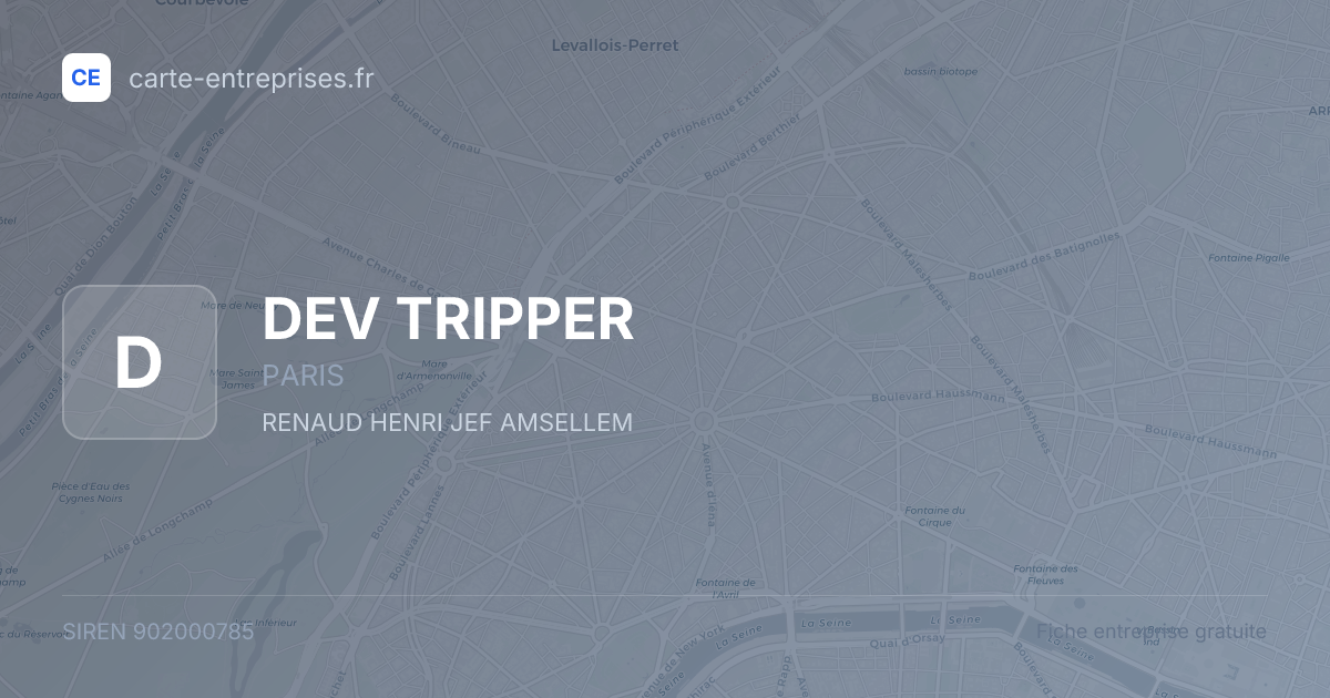 DEV TRIPPER — 902000785 — fiche entreprise