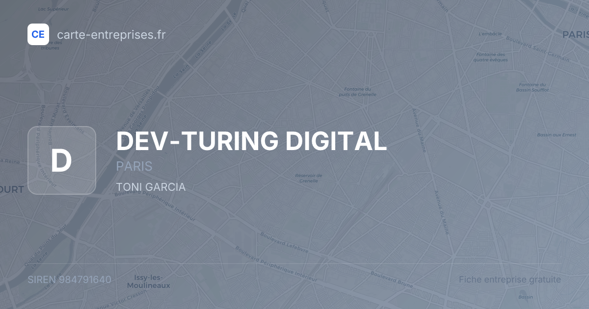 DEV-TURING DIGITAL — 984791640 — fiche entreprise