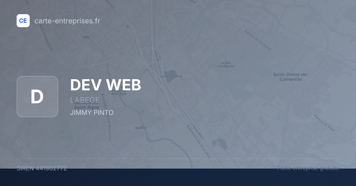 DEV WEB — 441902772 — fiche entreprise