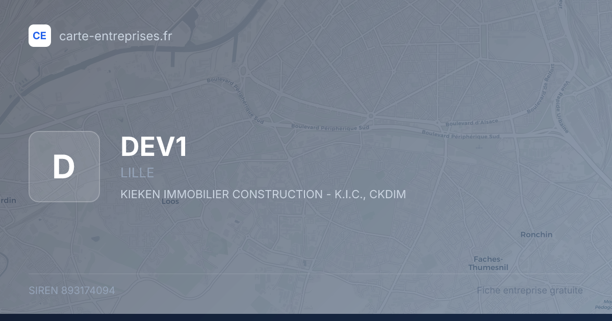 DEV1 — 893174094 — fiche entreprise