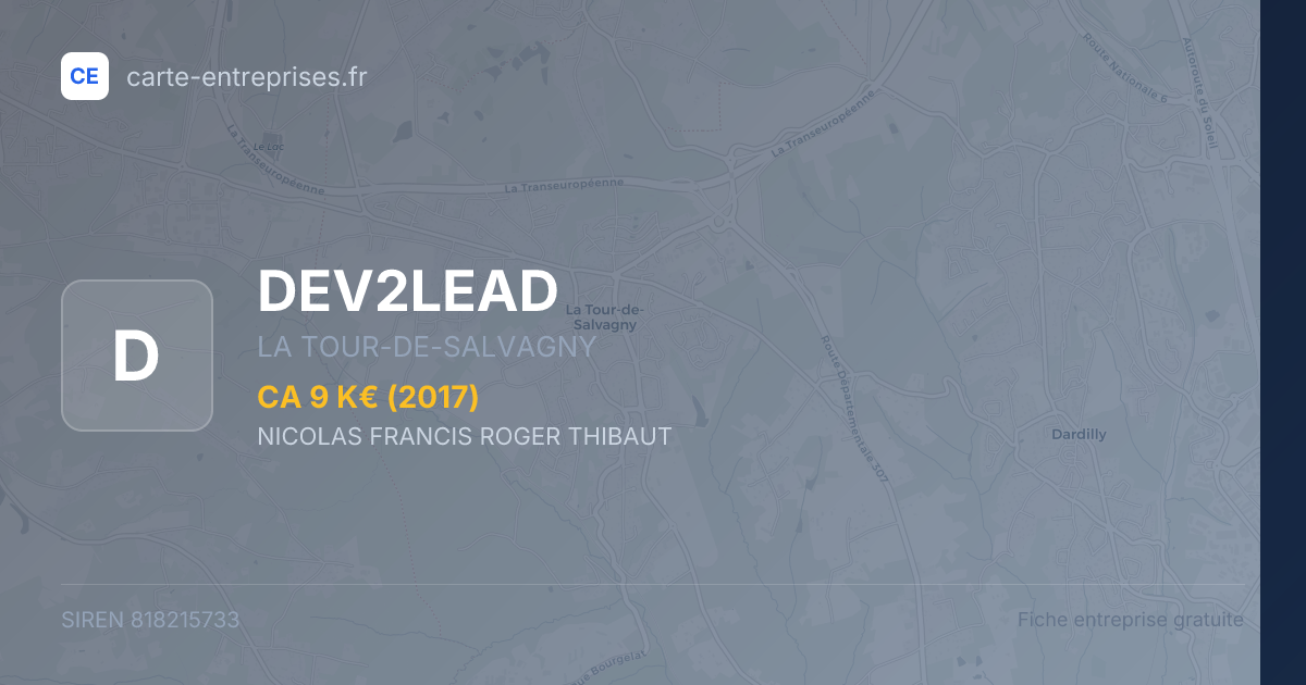 DEV2LEAD — 818215733 — fiche entreprise