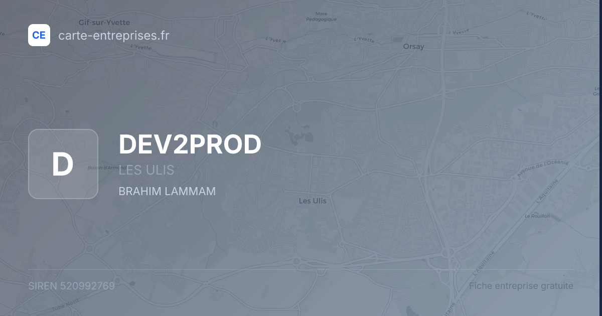 DEV2PROD — 520992769 — fiche entreprise