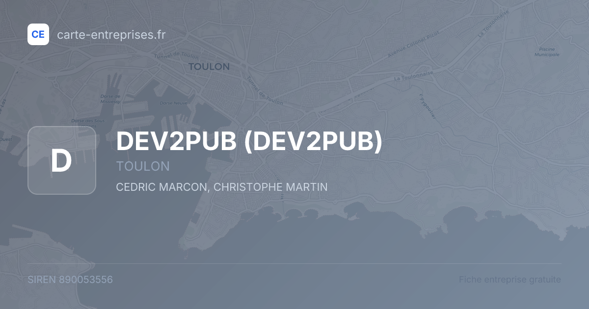 DEV2PUB — 890053556 — fiche entreprise