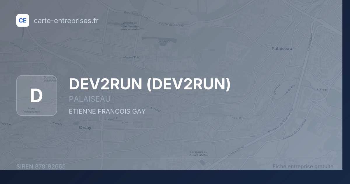 DEV2RUN — 878192665 — fiche entreprise