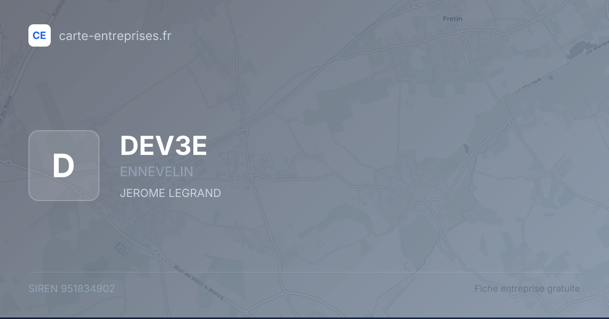 DEV3E — 951834902 — fiche entreprise