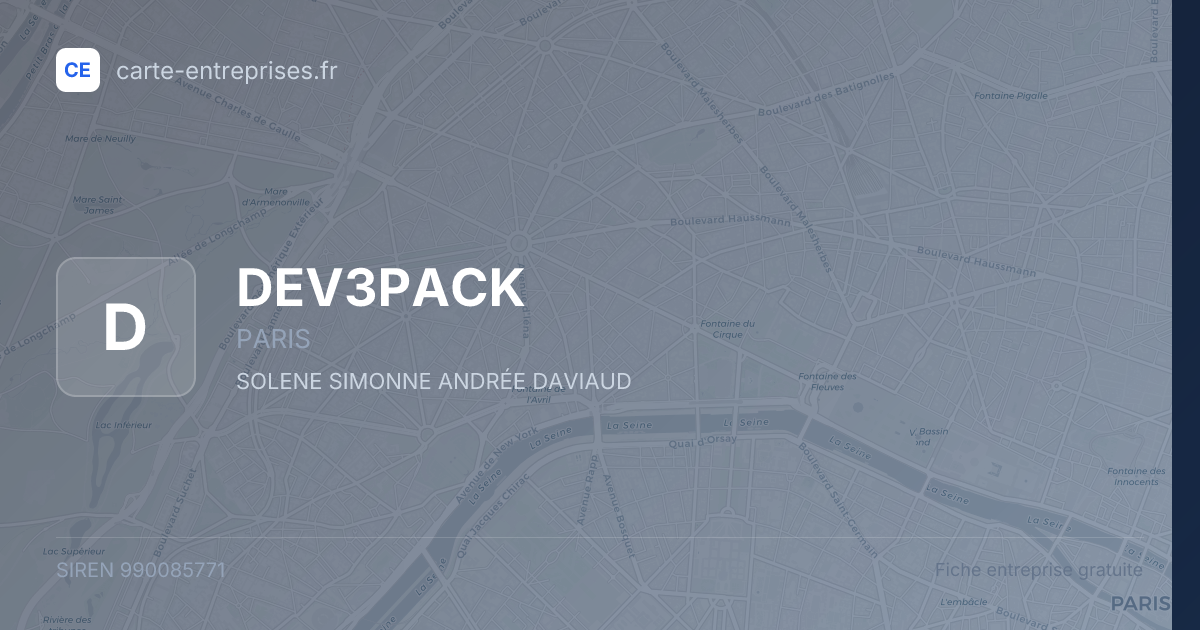 DEV3PACK — 990085771 — fiche entreprise