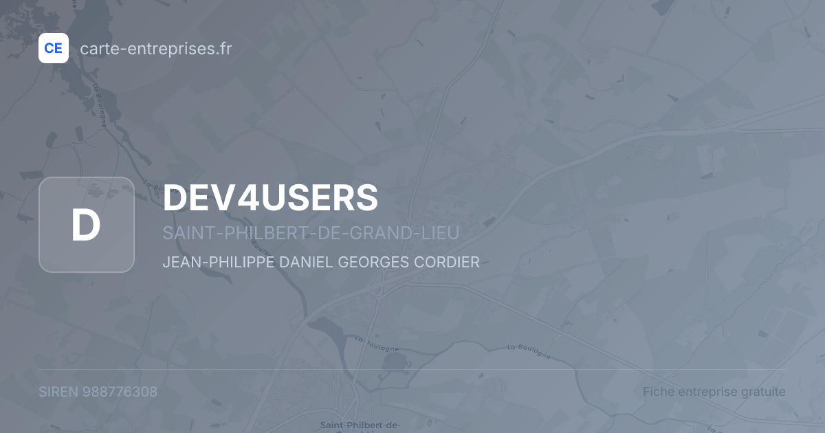 DEV4USERS — 988776308 — fiche entreprise