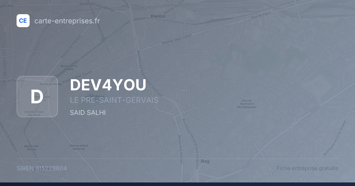 DEV4YOU — 815228804 — fiche entreprise