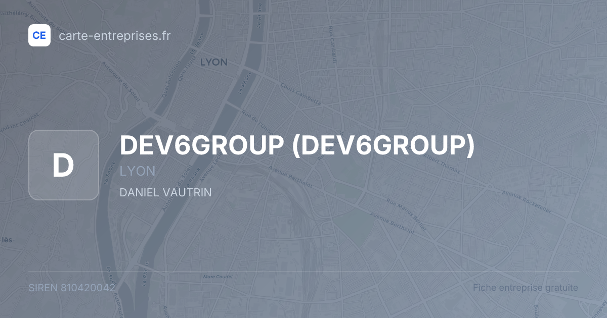 DEV6GROUP — 810420042 — fiche entreprise