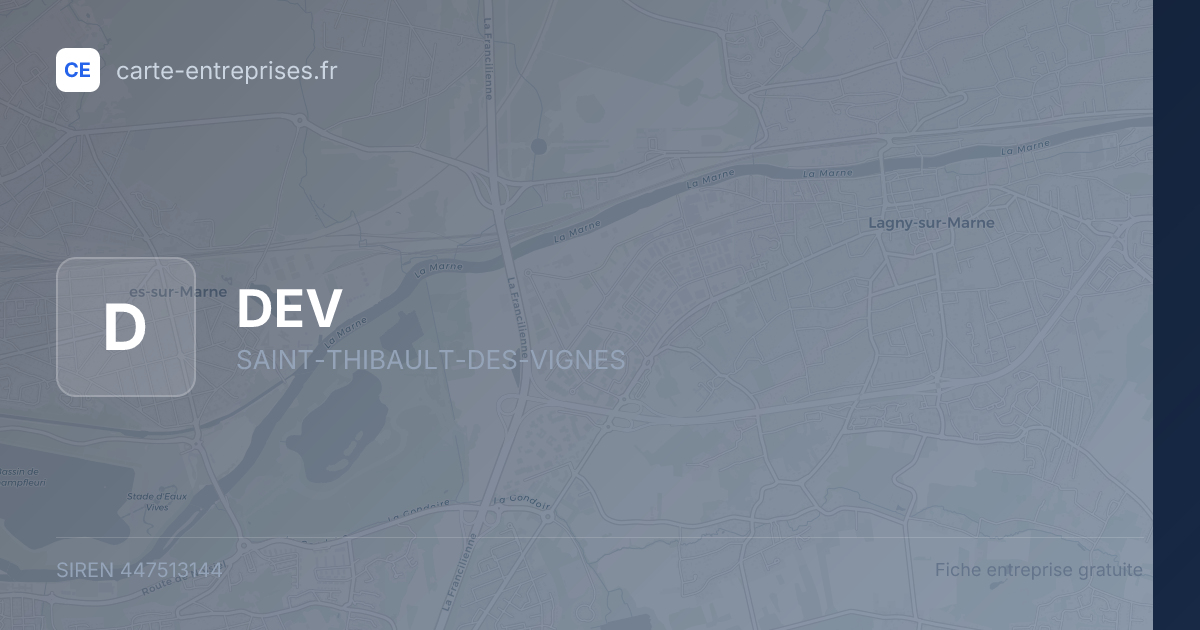 DEV — 447513144 — fiche entreprise