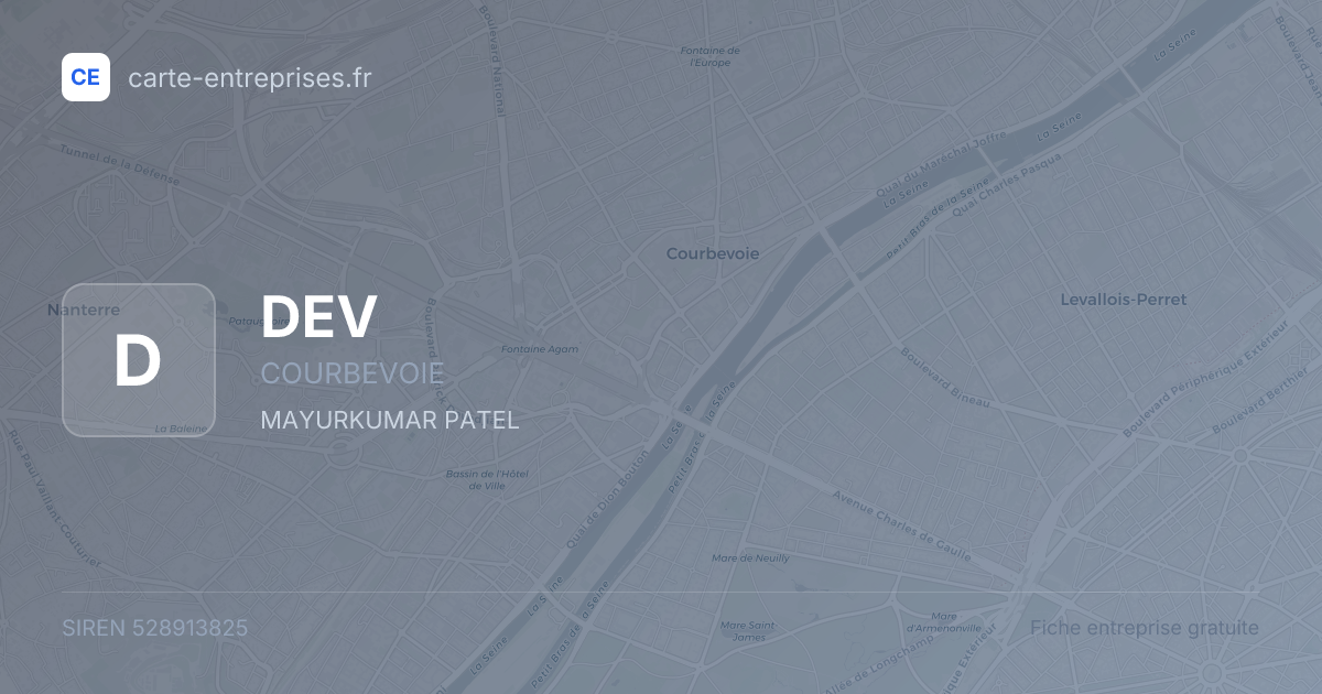DEV — 528913825 — fiche entreprise
