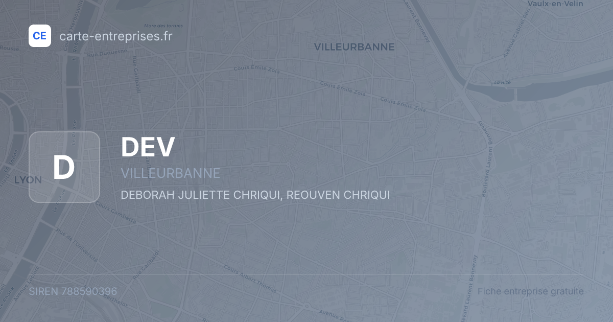 DEV — 788590396 — fiche entreprise