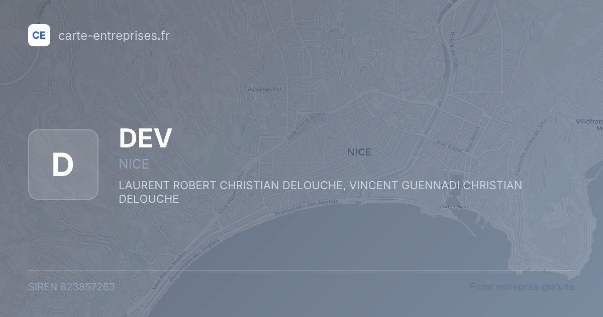 DEV — 823857263 — fiche entreprise