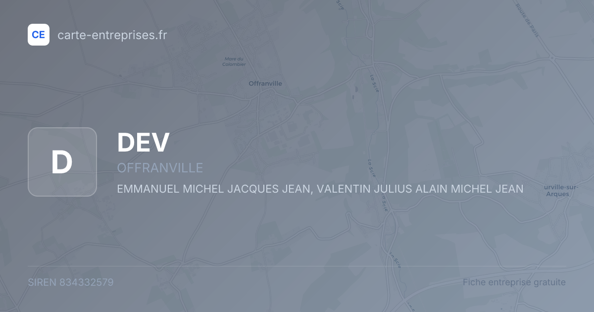 DEV — 834332579 — fiche entreprise