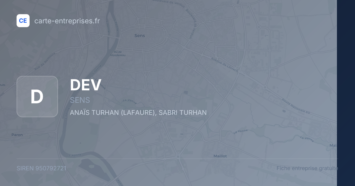 DEV — 950792721 — fiche entreprise