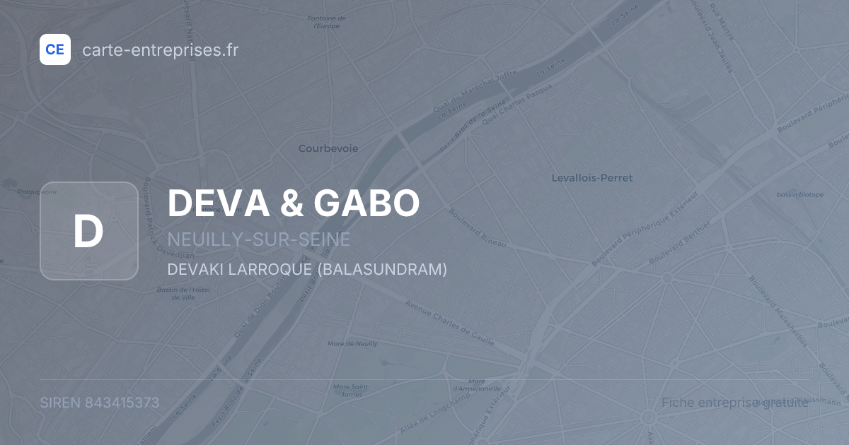 DEVA & GABO — 843415373 — fiche entreprise