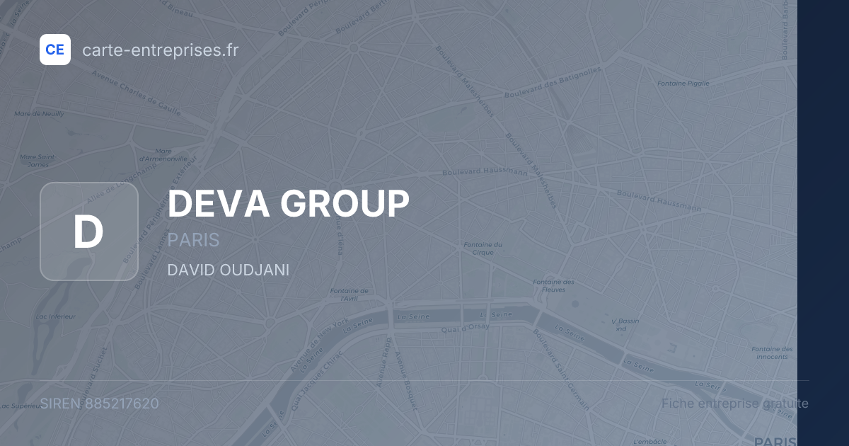 DEVA GROUP — 885217620 — fiche entreprise
