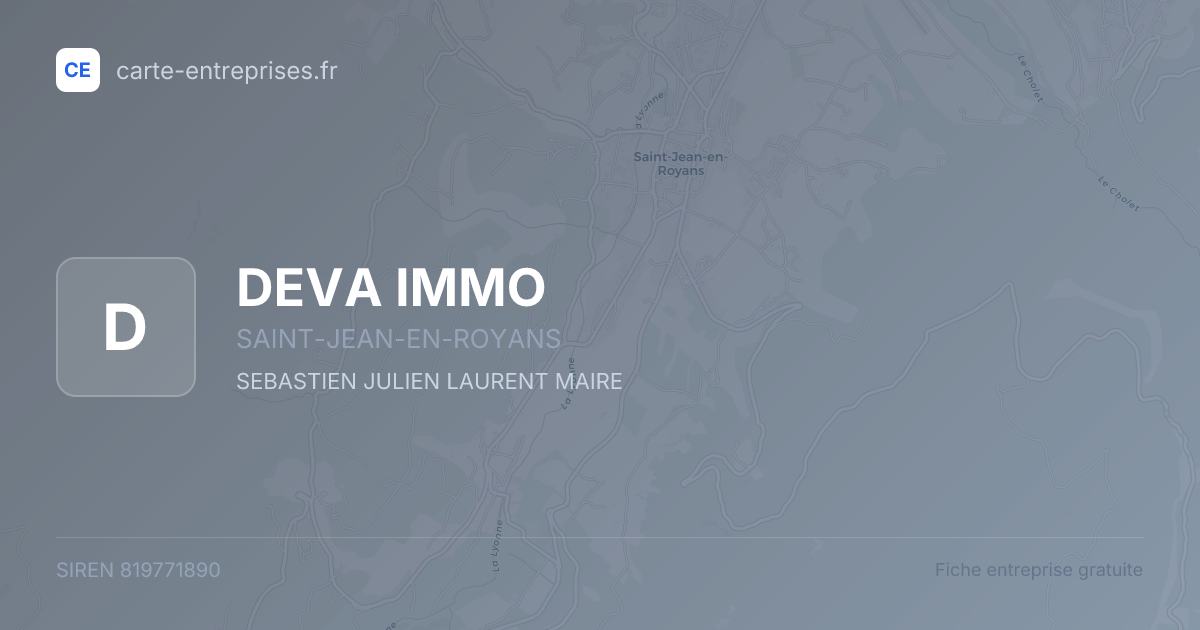 DEVA IMMO — 819771890 — fiche entreprise
