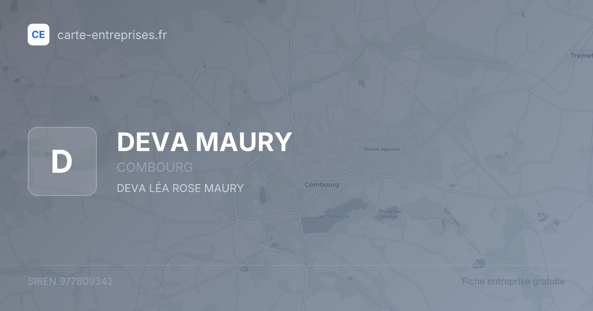 DEVA MAURY — 977809342 — fiche entreprise