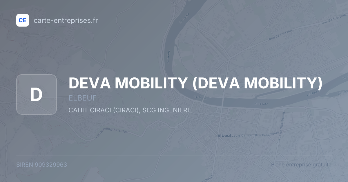 DEVA MOBILITY — 909329963 — fiche entreprise
