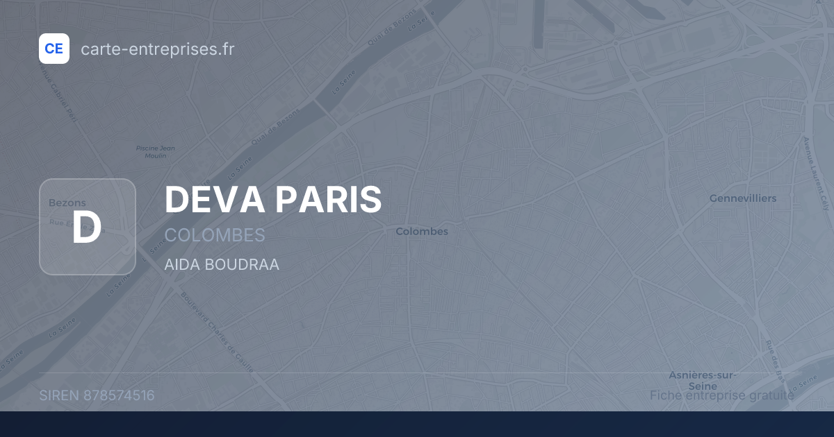 DEVA PARIS — 878574516 — fiche entreprise