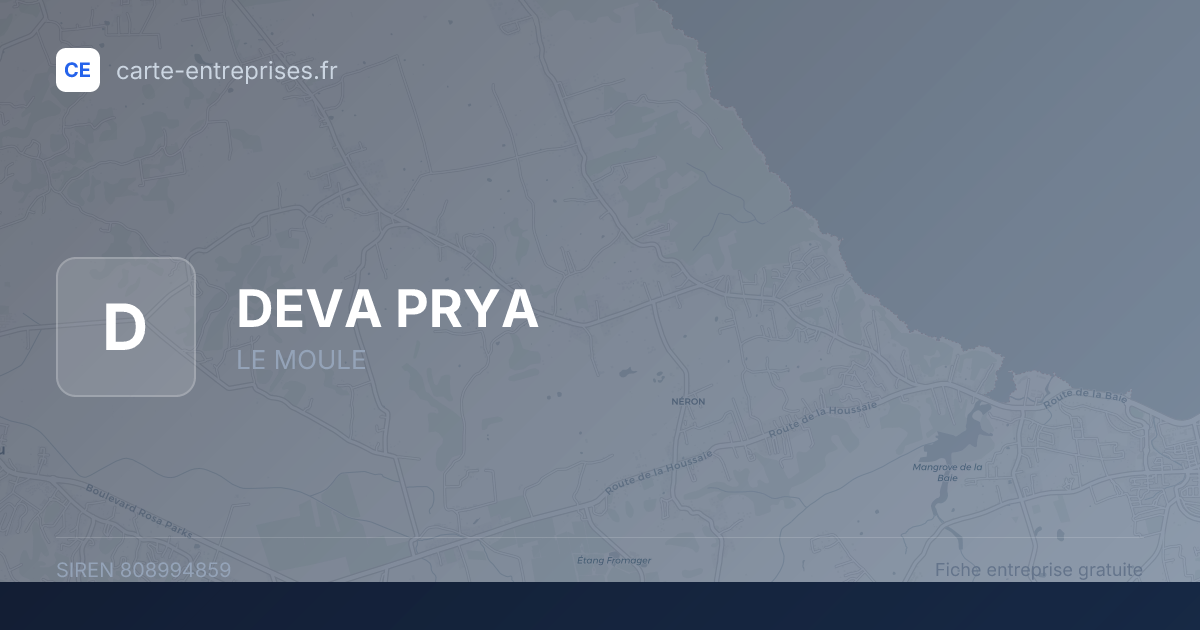 DEVA PRYA — 808994859 — fiche entreprise