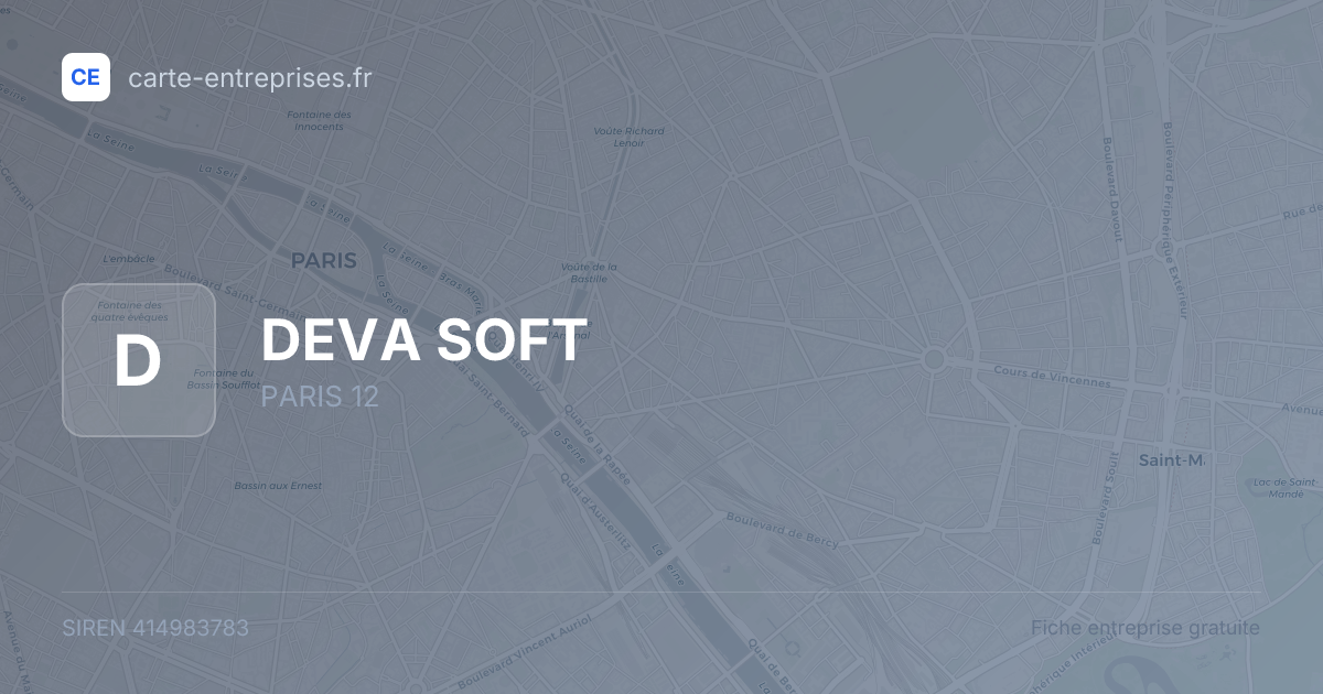 DEVA SOFT — 414983783 — fiche entreprise