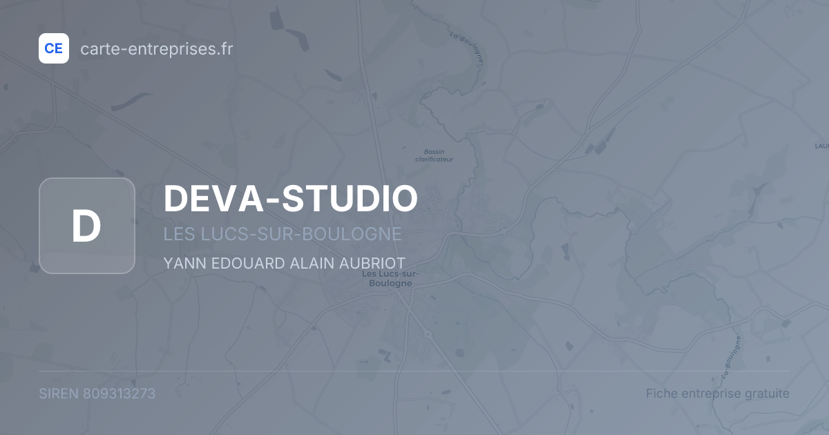 DEVA-STUDIO — 809313273 — fiche entreprise