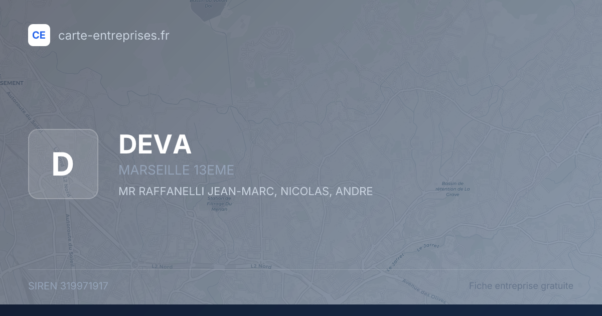 DEVA — 319971917 — fiche entreprise
