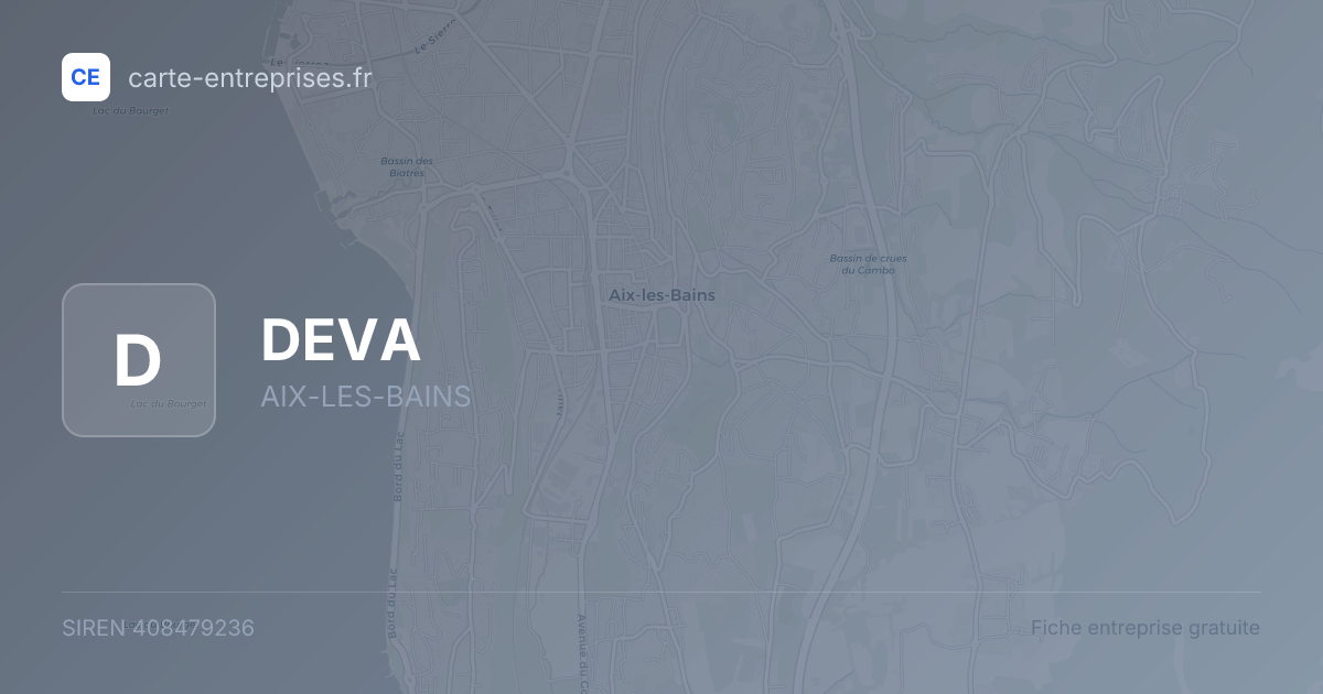 DEVA — 408479236 — fiche entreprise