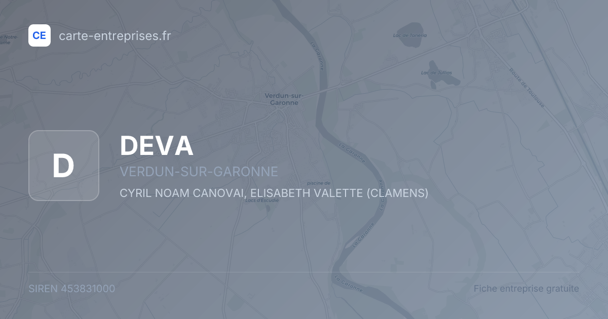 DEVA — 453831000 — fiche entreprise