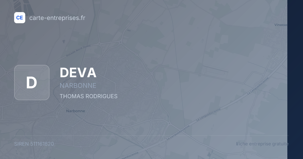 DEVA — 511161820 — fiche entreprise