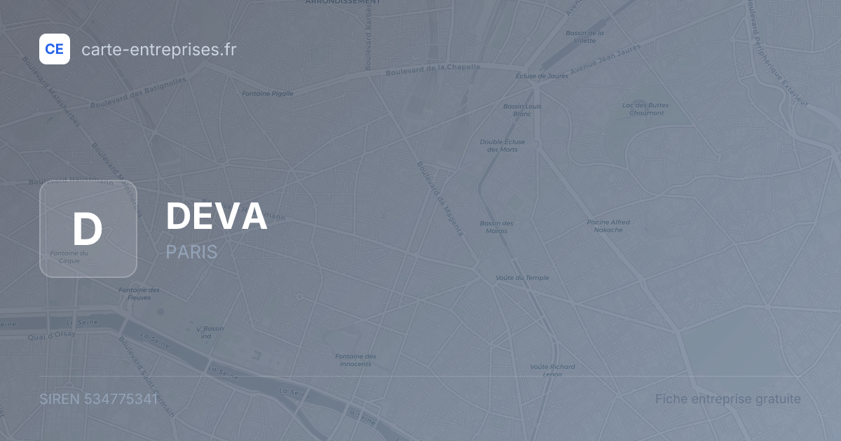 DEVA — 534775341 — fiche entreprise