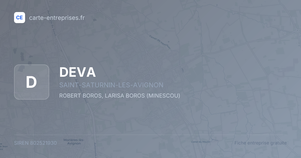 DEVA — 802521930 — fiche entreprise