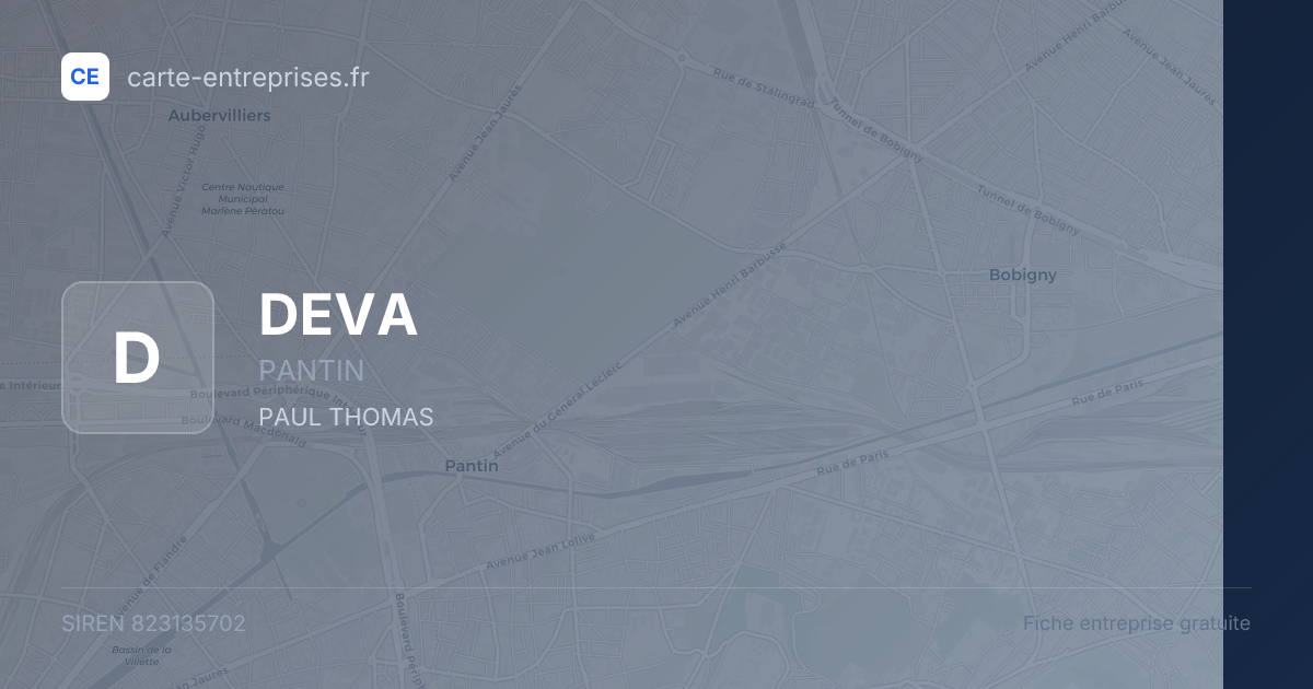 DEVA — 823135702 — fiche entreprise