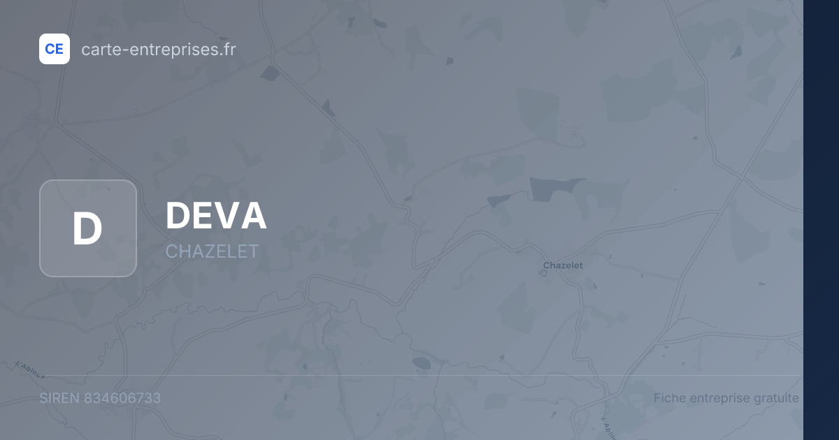 DEVA — 834606733 — fiche entreprise