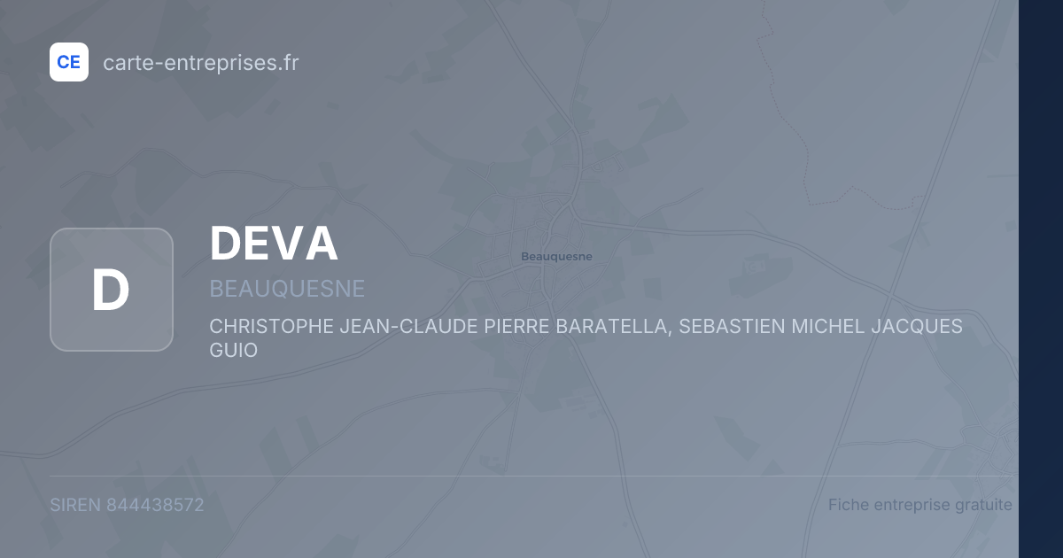 DEVA — 844438572 — fiche entreprise