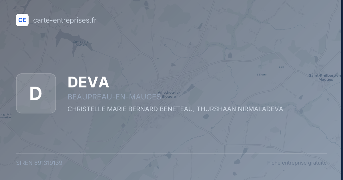 DEVA — 891319139 — fiche entreprise