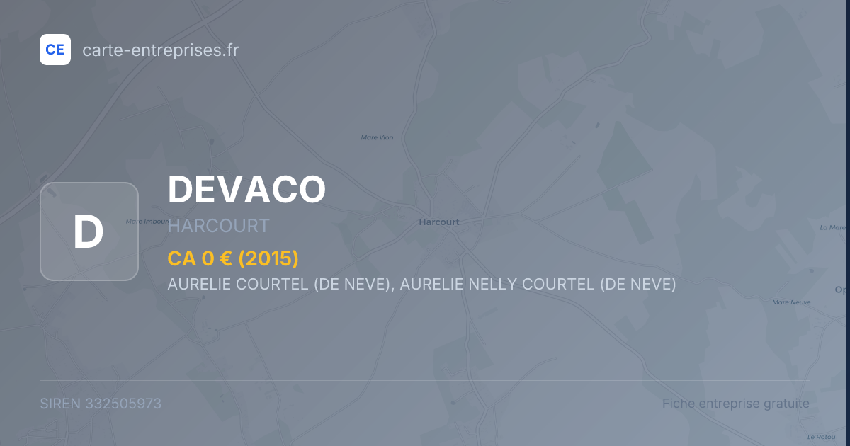 DEVACO — 332505973 — fiche entreprise