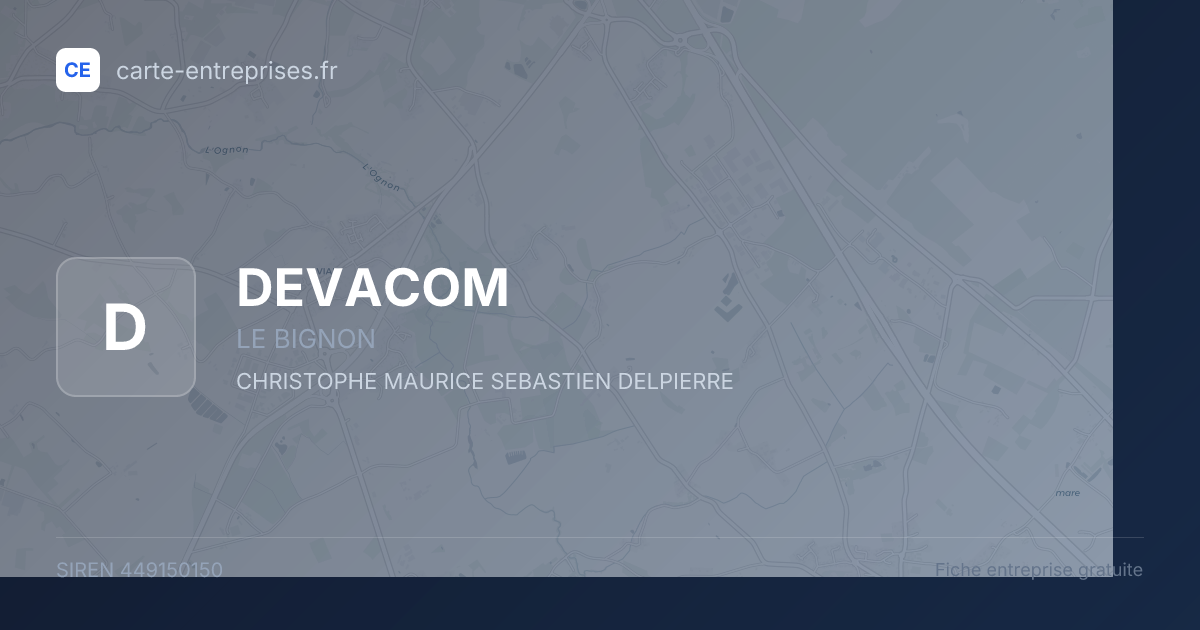 DEVACOM — 449150150 — fiche entreprise
