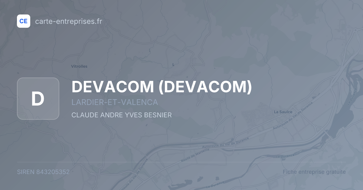 DEVACOM — 843205352 — fiche entreprise